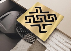 BERGES Wasserhaus Душевой трап Platz Antik 100 094060 бронза – фотография-4