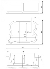 Royal Bath Акриловая ванна HARDON DE LUXE с гидромассажем 200x150x75 – фотография-7