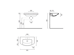 GSI Подвесная раковина Modo 7722111 80 см – фотография-3
