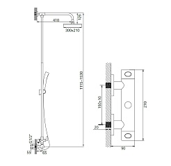 Iddis Смеситель с верхним душем VICO VICSB1Fi06 – фотография-2