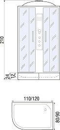 River Душевая кабина DUNAY 120/90/26 TH R – фотография-19