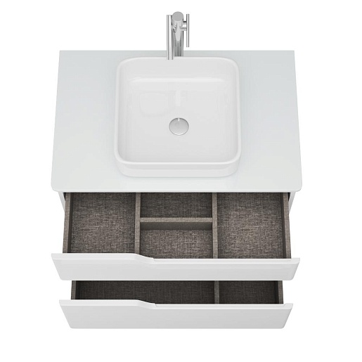 Owl 1975 Тумба с раковиной Hella Cristal 80 белый лак – фотография-2