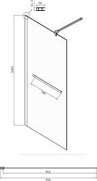 Ambassador Душевая перегородка Walk-In 100 15031135 – фотография-5