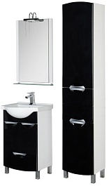 Aquanet Мебель для ванной "Асти 55 M" черная (178438) – фотография-3