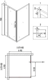 Niagara Душевой уголок Nova NG-6801-08 Black – фотография-2