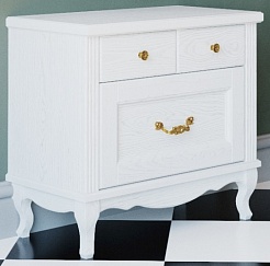 ValenHouse Комод Лиора 65 белый, фурнитура золото – фотография-1