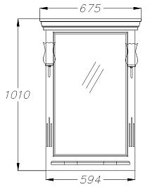 Opadiris Зеркало для ванной Риспекто 65 слоновая кость – фотография-3