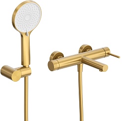 Cezares Смеситель для вынны с душем Relax RELAX-VD-BORO брашированное золото – фотография-2