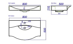 Aqwella Раковина Bergamo 800 – фотография-2