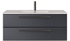 Cezares Тумба с раковиной Eco Cer-N 120 grafito CZR-8095-120 ручки чёрные – фотография-1