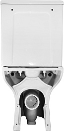 Azario Унитаз-компакт Kano 93590 безободковый с бачком с сиденьем микролифт белый – фотография-9