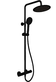 Sancos Душевая система Kanedo с термостатом чёрная матовая SC7200MB – фотография-1