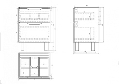 Dreja Тумба с раковиной Q Plus 55 напольная – фотография-4