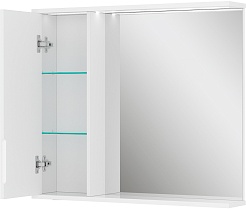 Volna Зеркальный шкаф Lake 80 L белый – фотография-2