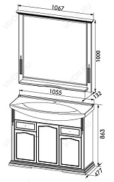 Aquanet Зеркало для ванной Лагуна 105 – фотография-3