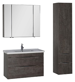 Aquanet Тумба с раковиной "Эвора 100" дуб антик – фотография-3