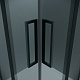 Grossman  Душевой уголок Cosmo 100x100x195 профиль черный матовый стекло тонированное – фотография-19