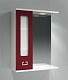Какса-а Зеркальный шкаф "Витраж-Цвет 55" L бордо – фотография-5