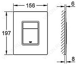 Grohe Кнопка смыва Skate Cosmopolitan 38845LS0 – фотография-2