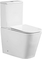 Azario Унитаз-компакт Esconda AZ-1255A безободковый с бачком с сиденьем микролифт белый