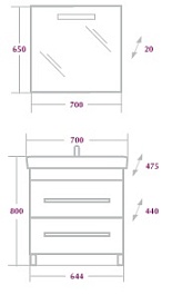 Onika Мебель для ванной Олимп 70 – фотография-6
