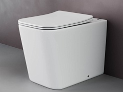 Ceramicanova Напольный приставной унитаз Cubic Rimless CN1809 белый – фотография-2