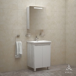 Corozo Тумба с раковиной напольная Остин 60, пайн белый – фотография-2