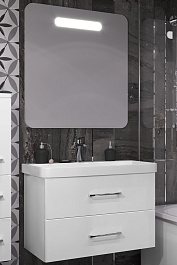 Opadiris Мебель для ванной Арабеско 80 с зеркалом подвесная белая – фотография-1