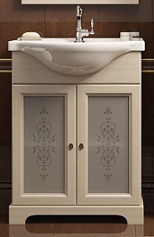 Opadiris Тумба с раковиной Кама 65 слоновая кость – фотография-1