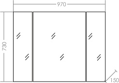 СанТа Зеркальный шкаф Стандарт 100 трельяж фацет белый – фотография-8