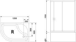 Royal Bath Душевой уголок RB 8120BK-С 1200x800x2000 R – фотография-7