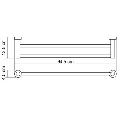 WasserKRAFT Штанга для полотенец "Donau K-9440" – фотография-3