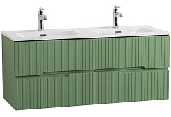 Cezares Тумба с раковиной Duet-N 120 с 4 ящиками подвесная фисташковый софт CZR-8073-120-2 – фотография-1