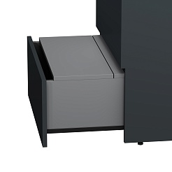 Am.Pm Тумба с раковиной Gem S 60 графит матовый, напольная, с 3 ящиками – фотография-3