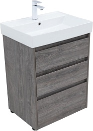 Aquanet Тумба с раковиной Nova Lite 60 дуб рошелье – фотография-2