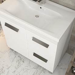 Vigo Мебель для ванной Nova 2-800 2 ящика 1 дверца белая – фотография-6