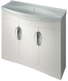 Какса-а Мебель для ванной Каприз 105 белая – фотография-5