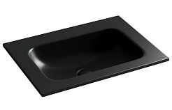 Ceramicanova Мебельная раковина Grace 61 без отверстия CN7011MBwx чёрный матовый – фотография-1
