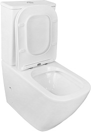 Azario Унитаз-компакт Levanto AZ-1228A безободковый с бачком с сиденьем микролифт белый – фотография-6