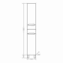 СанТа Пенал для ванной Лондон 30 напольный – фотография-2