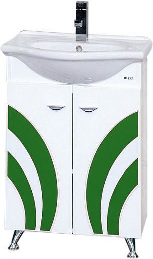 Misty Тумба для умывальника Каролина 60 прямая, зеленое стекло – фото, картинка, фотография-1