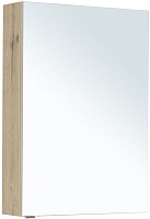 Aquanet Зеркальный шкаф Алвита New 60 дуб веллингтон белый