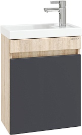 Onika Тумба с раковиной Милтон 45 R подвесная серая/дуб сонома – фотография-1