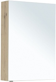 Aquanet Зеркальный шкаф Алвита New 60 дуб веллингтон белый – фотография-1