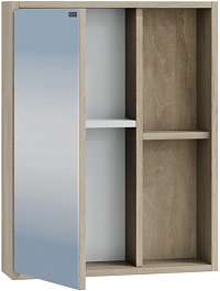 СанТа Зеркальный шкаф Прима 50 дуб светлый – фотография-2