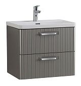 BelBagno Тумба с раковиной Due 50 подвесная Сатин ручки Хром полированный