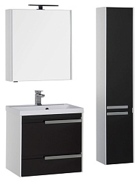 Aquanet Тумба с раковиной "Тиволи 70" черная – фотография-2