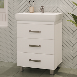 Misty Тумба с раковиной Гармония 60 белая – фотография-2