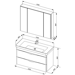 Aquanet Мебель для ванной "Орлеан 105" белая (183182) – фотография-7