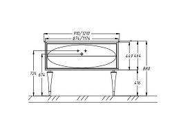  Тумба с раковиной Ибица 120 белый/золото – фотография-5